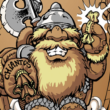 His usual avatar for online profiles, the dwarf from a medieval fantasy audio story named "Le Donjon de Naheulbeuk" (French)